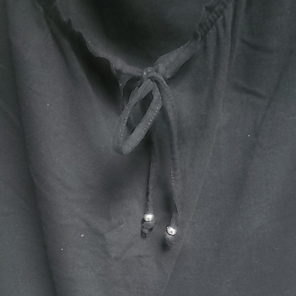 Bugle Boy Black Women's Blouse with Tie Detail - Picture 3 of 10